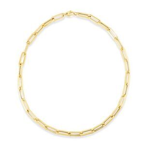 14K Gold Italian Cable Paperclip Chain with Lobster Clasp